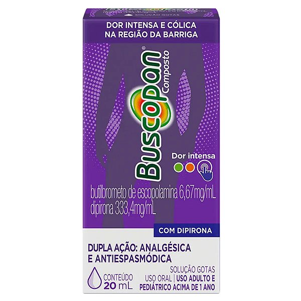 Analgésico e Antiespasmódico Buscopan Composto 6,67mg/ml 20ml Solução Gotas
