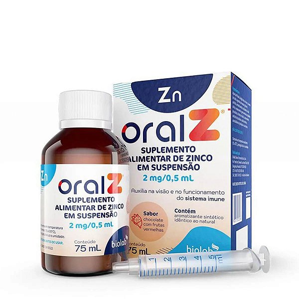 Suplemento alimentar Oral Z 4mg Biolab 75ml Suspensão Oral 1 Unidade