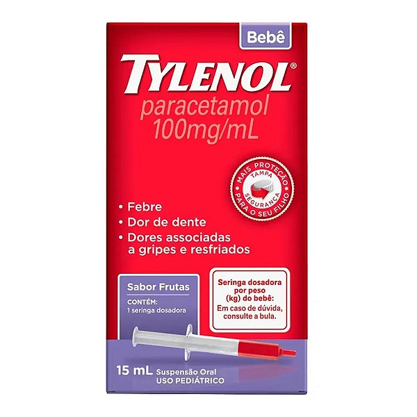 Analgésico Tylenol Bebê 100Mg /15Ml