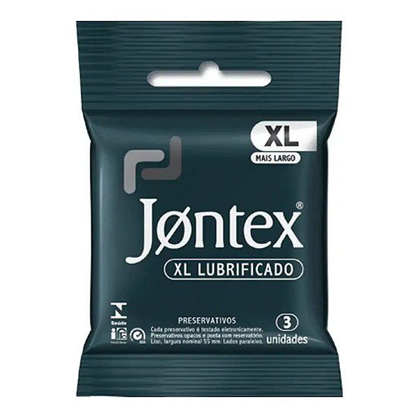 Preservativo Camisinha Masculina Jontex XL Lubrificado 3 Unidades