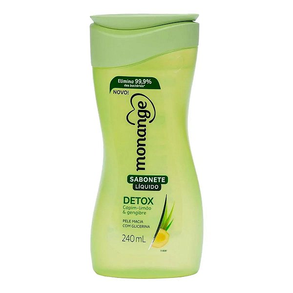 Sabonete Líquido Monange Detox com Limão e Gengibre 240ml