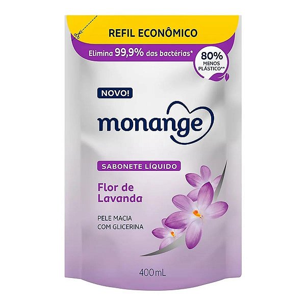 Sabonete Líquido Monange Flor De Lavanda 400ml Refil