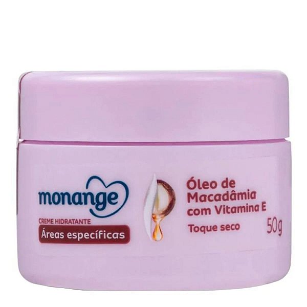 Creme Hidratante Monange Áreas Específicas Toque Seco Óleo De Macadâmia 50g