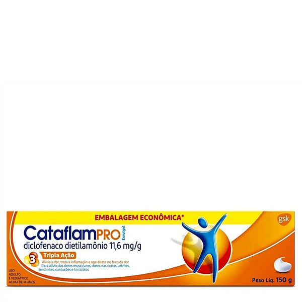 Analgésico, Relaxante Muscular e Anti-Inflamatório CataflamPRO 11,6mg/g 150g