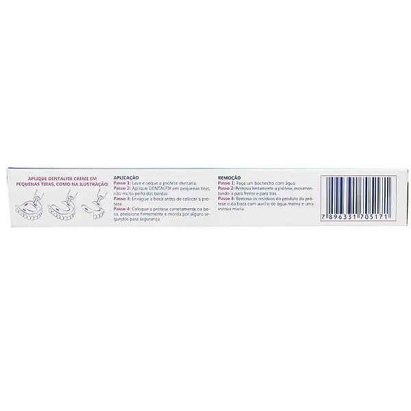 Fixador Dentalfix Creme Sem Sabor 40g
