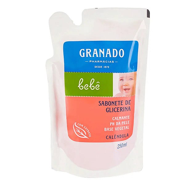 Sabonete Líquido Infantil Glicerina Granado Bebe Refil Calêndula 250ml