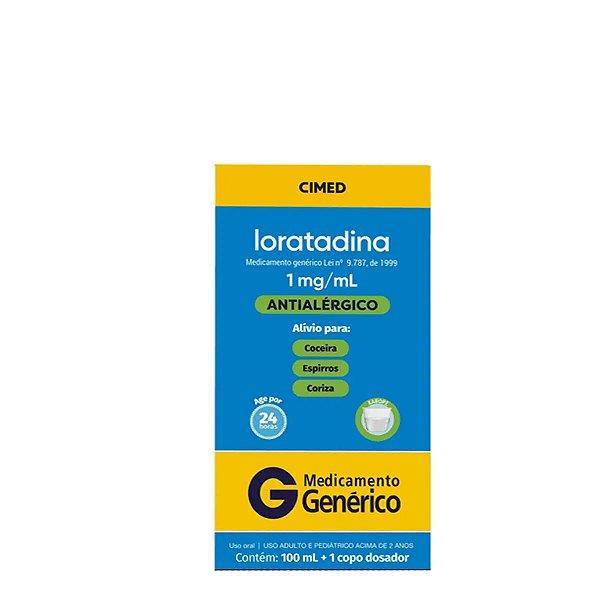 Antialérgico Loratadina 1mg/ml Genérico Ciemd 100ml