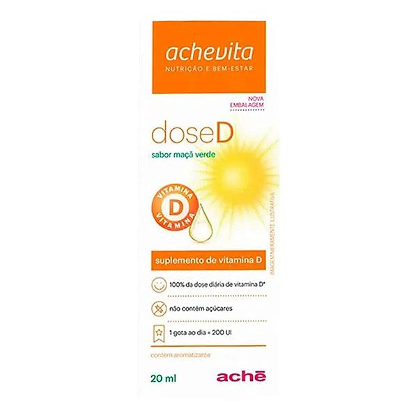 Vitamina D Dose D 200UI Aché Maçã Verde 20ml
