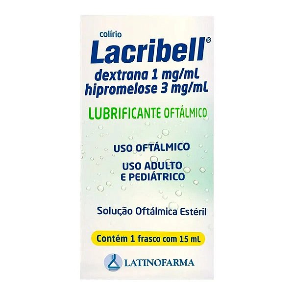 Colírio Lubrificante Lacribell 1mg/ml + 3mg/ml 15ml