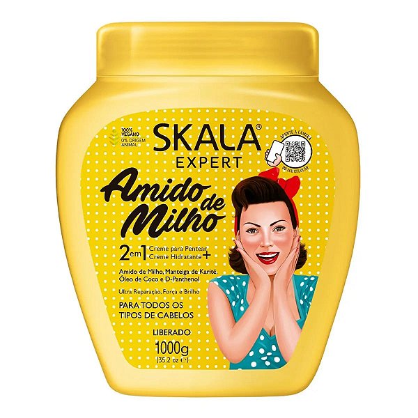 Creme de Tratamento Skala Amido de Milho 2 em 1 1000mg