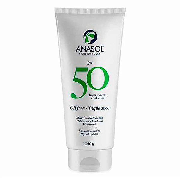 Protetor Solar Anasol Oil Free Toque Seco FPS50 200g