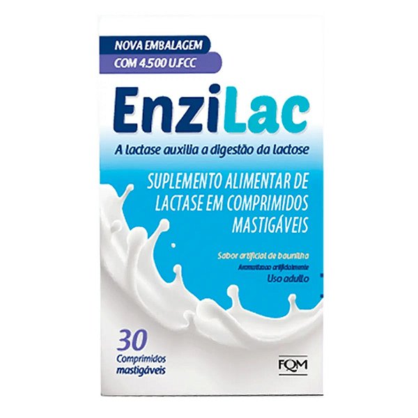 Enzilac 4.500FCC FQM 30 Comprimidos Mastigáveis