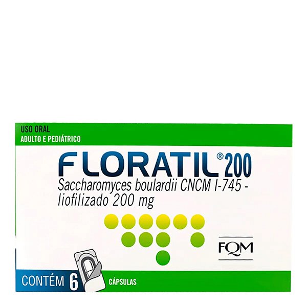 Probiótico Floratil 200mg FQM 6 Cápsulas