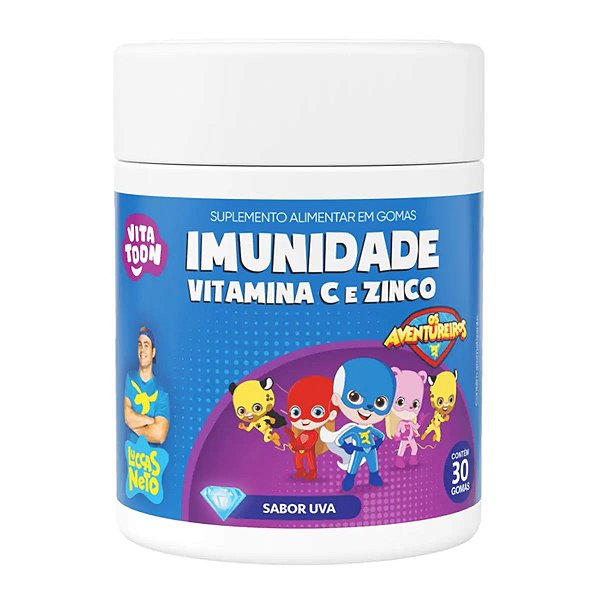 Suplemento Alimentar Vitatoon Luccas Neto Imunidade Vitamina C + Zinco Uva 30 Gomas