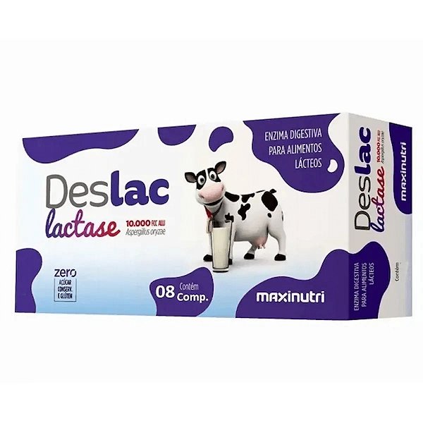 Deslac Lactase 10.000 FCC C/8 Comprimidos - MaxiNutri