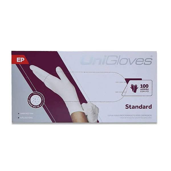 Luva de latex para procedimento - Unigloves - Xp (Cód. 26.6797)