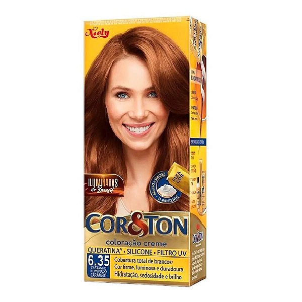 Tinta de Cabelo Niely Cor&Ton 6.35 Castanho Iluminado