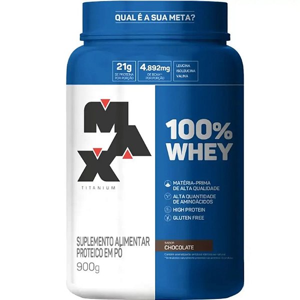 100% Whey - Chocolate - Max Titanium - 900g