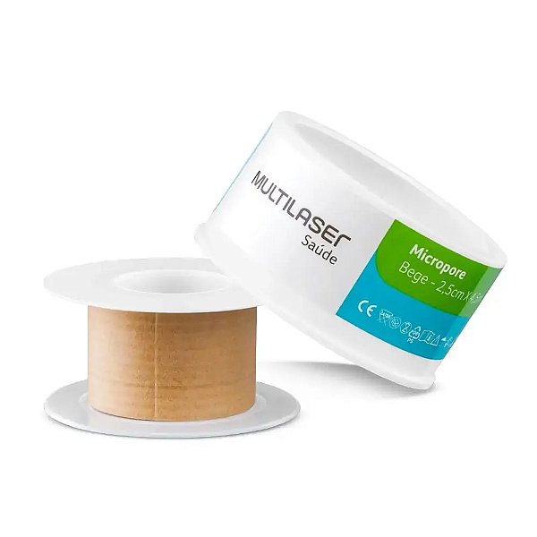 Micropore Bege - 2,5 x 4,5 cm - Multilaser Saude - HC319