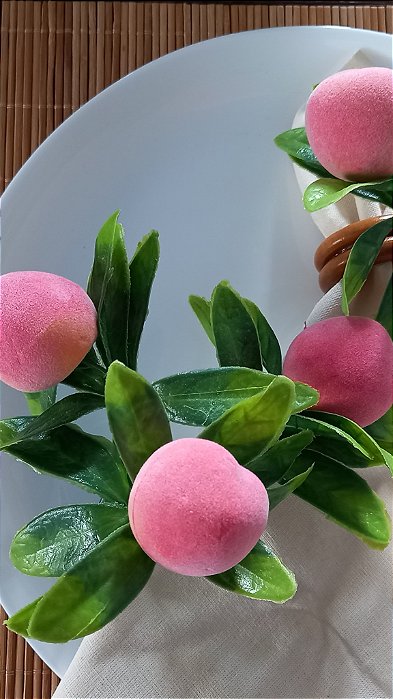 Porta Guardanapos Pêssego Madeira cd