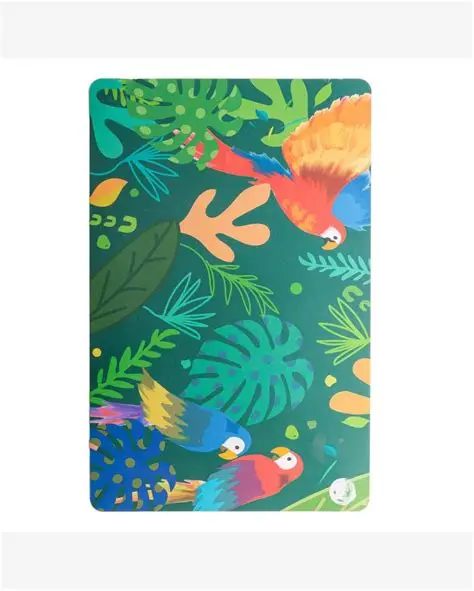 Jogo Americano De Plástico Tropical Birds 43,5cm X 28,5cm Lyor c/ 4 peças