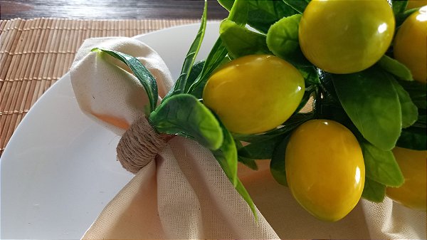 Porta-guardanapos Limão Siciliano Madeira/sisal cd