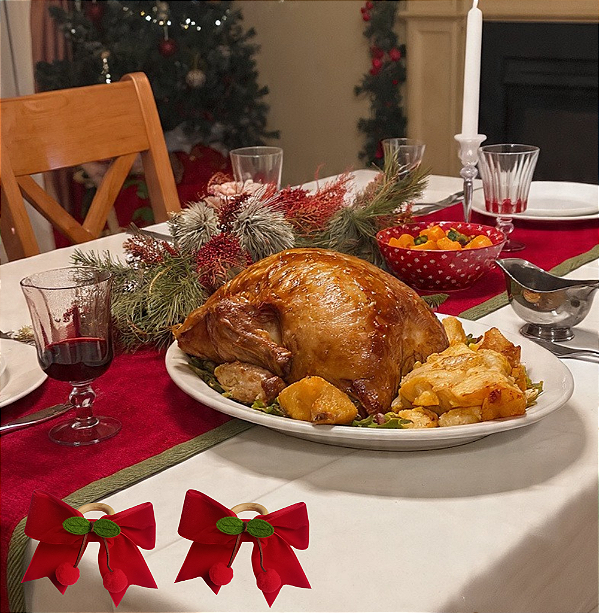 Porta Guardanapo Laço de veludo Cereja cd