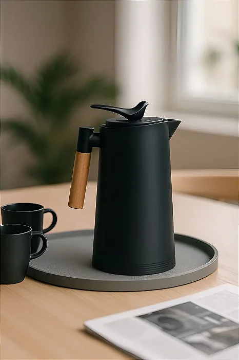 Garrafa Térmica Bird Cabo de Madeira 1 Litro