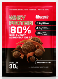DOSE WHEY PROTEIN CONCENTRADO 80% GROWTH - BRIGADEIRO - 30 G
