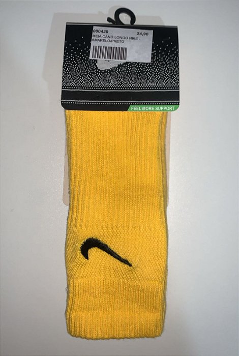 MEIA CANO LONGO NIKE - AMARELO/PRETO