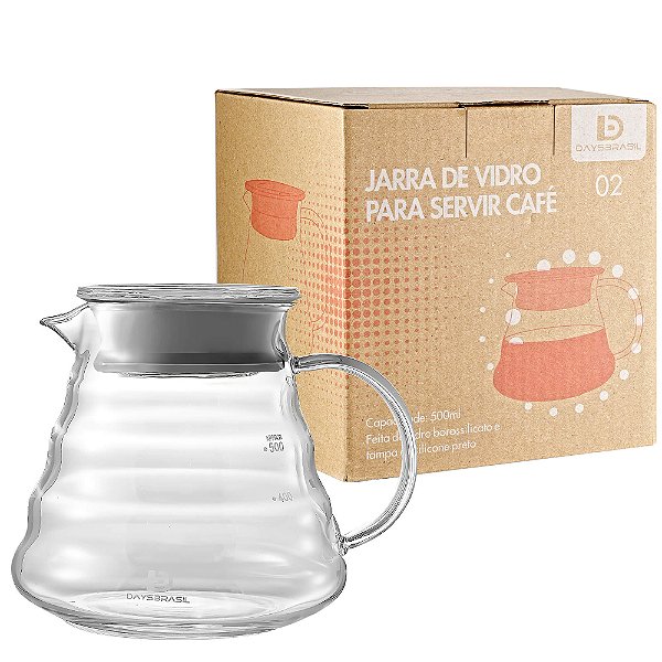 Jarra Colmeia DaysBrasil Vidro 500ml – Elegância e Versatilidade para o seu Café