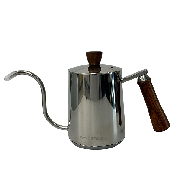 Chaleira Bico de Ganso em Aço Inox 304 & Compatível com: Fogão a gás, indução, elétrica, cerâmica e halogênio.
