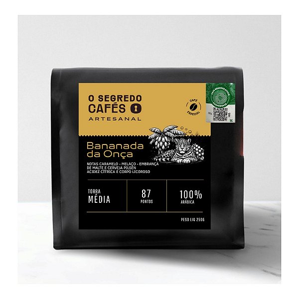 Café Especial- Bananada da Onça, fragrância de Banana com delicada lembrança de malte e cerveja pilsen que impressiona