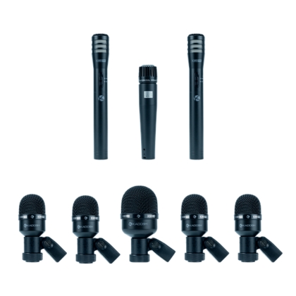 KIT MICROFONE BATERIA KADOSH KMD108 C/ 8 MICROFONE