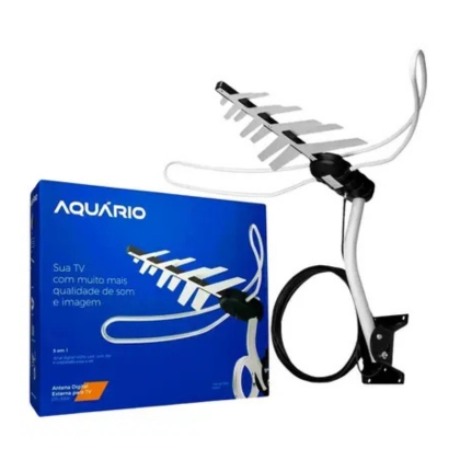 ANTENA TV AQUARIO 5 EM 1 15M HDTV DTV-3000 EXTERNA