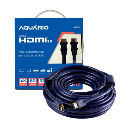 CABO HDMI X HDMI AQUARIO 15M 2.0 4K 3D 4K15