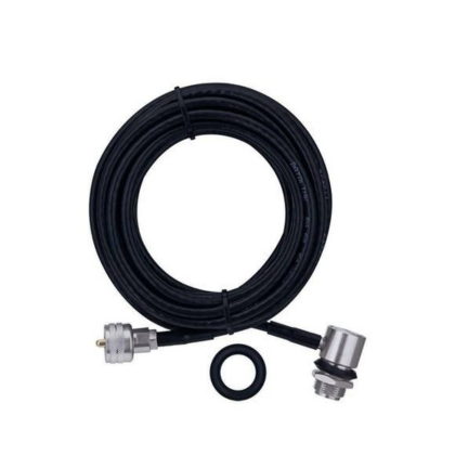 KIT CABO RADIO AQUARIO 5.5M RG58 CONECTOR UHF M/F M-802K