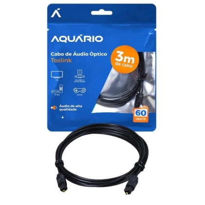 CABO OPTICO AQUARIO 3M P/ AUDIO TOSLINK TSK-30