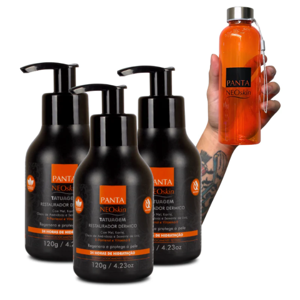 3 Cremes para Tatuagem 120g Panta NEOskin