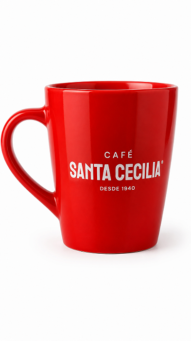 Caneca Tulipa de Porcelana Santa Cecilia - Vermelha 300ml