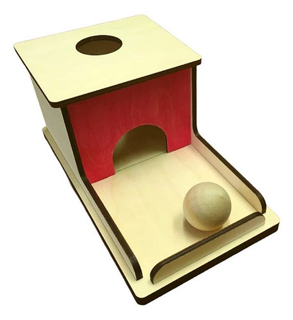 Caixa De Permanência Montessoriana Pedagógica De Madeira Marrom