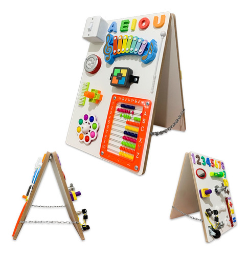 Painel Sensorial De Atividades Duplo Interativo Educativo