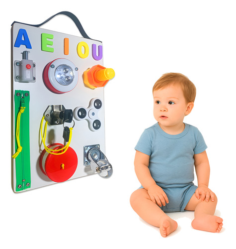 Painel Sensorial Montessori Infantil Pedagógico De Atividade