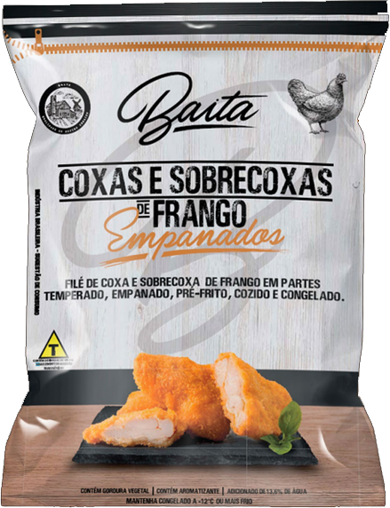 Coxas e Sobrecoxas De Frango Empanado  700g Baita