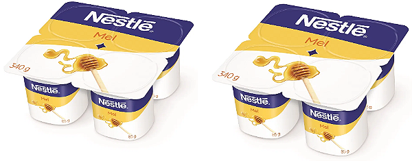 Kit 2 Bandeja Iogurte Integral Mel 340g Nestlé