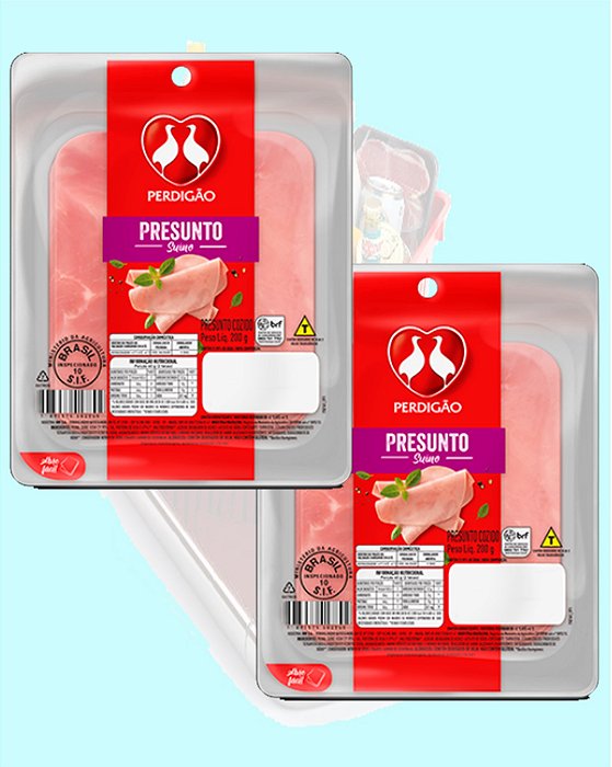 Kit 2 Presunto Cozido Fatiado 200g Perdigão