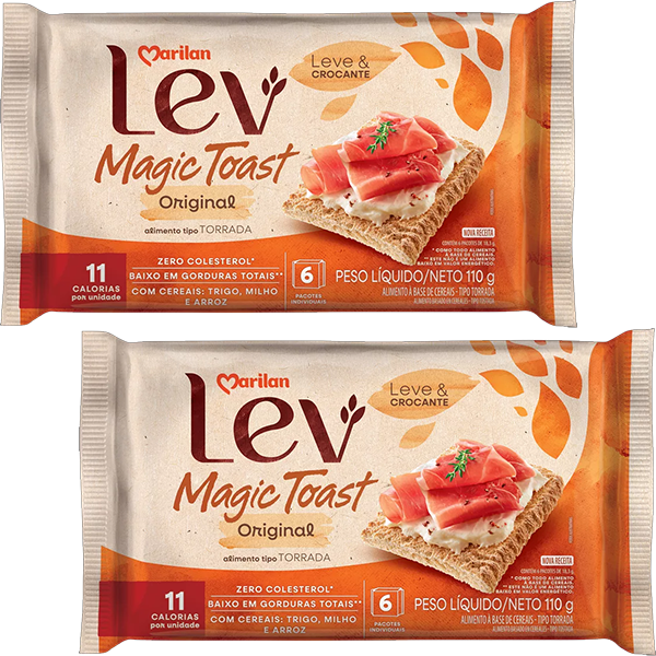 Kit 2 Torradas Magic Toast Original 110g Marilan