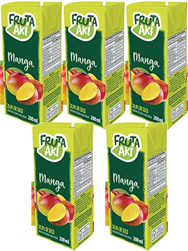 Kit 5 Suco Manga 200 ml Fruta Aki