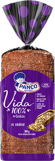 Pão De Forma 100% Vida 15 Grãos 380g Panco