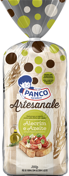 Pão De Forma Artesanale Alecrim e Azeite 350g Panco